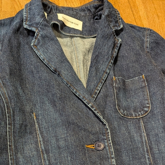 Jones New York Jeans Denim Structured Blazer Jacket | Size Large - Picture 2 of 7